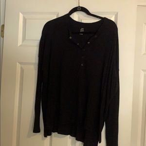 Black button down aerie